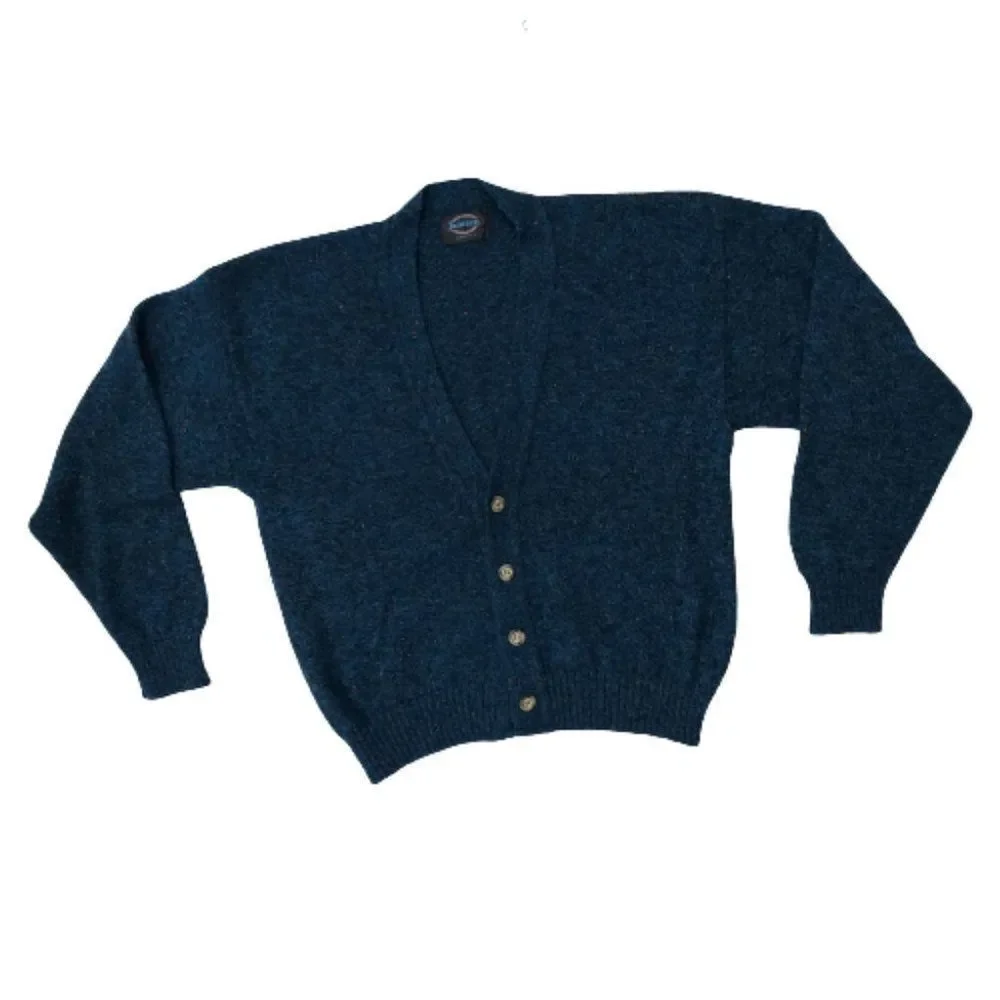 Vintage 1980s 1990s Jantzen Cardigan sweater, Unisex, Blue, L - Picture 12 of 16